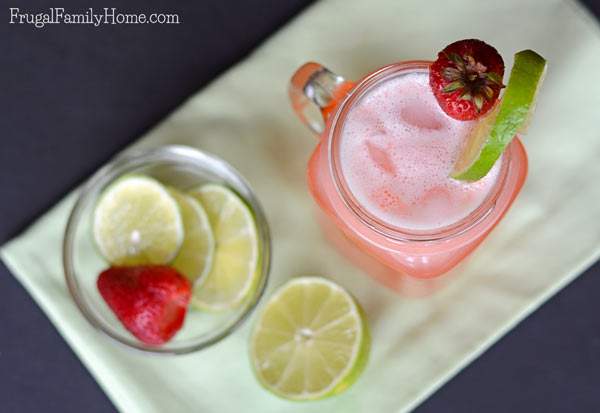 This recipe for homemade strawberry limeade is so good. The best thing about it is, you can make it in about 60 seconds. I know so fast! This is an easy 3 ingredient strawberry limeade recipe that has the perfect blend of sweet and tart. I love making a single serving of this limeade during fresh strawberry season. But you can also use frozen berries in this recipe to enjoy it all year long. Grab the recipe and give it a try, I’m sure you won’t be disappointed.