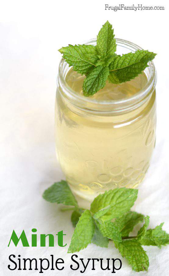 How to Make Mint Simple Syrup Frugal Family Home