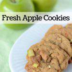 These are yummy apple cookies made with fresh apples. These cookies are easy to make and they turn out soft on the inside and crisp on the edges.
