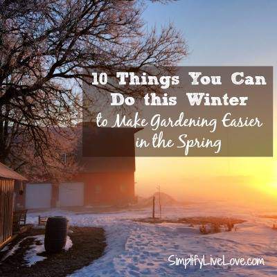 10 Things you can do this winter to prepare the garden for spring.