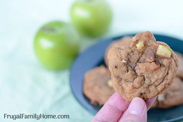 These are yummy apple cookies made with fresh apples. These cookies are easy to make and they turn out soft on the inside and crisp on the edges.