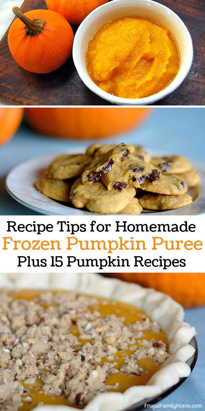 If you’ve ever had a pumpkin recipe not come out when using homemade pumpkin puree I have a tip that will help. Plus 15 pumpkin recipes just perfect to use your pumpkin puree in. My favorite is the first recipe. All of these recipes would make great fall or Halloween treats.