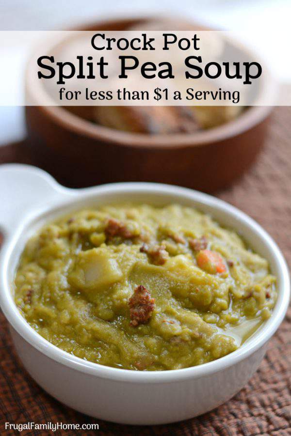 An Easy to Make Crock Pot Split Pea Soup Frugal Family Home