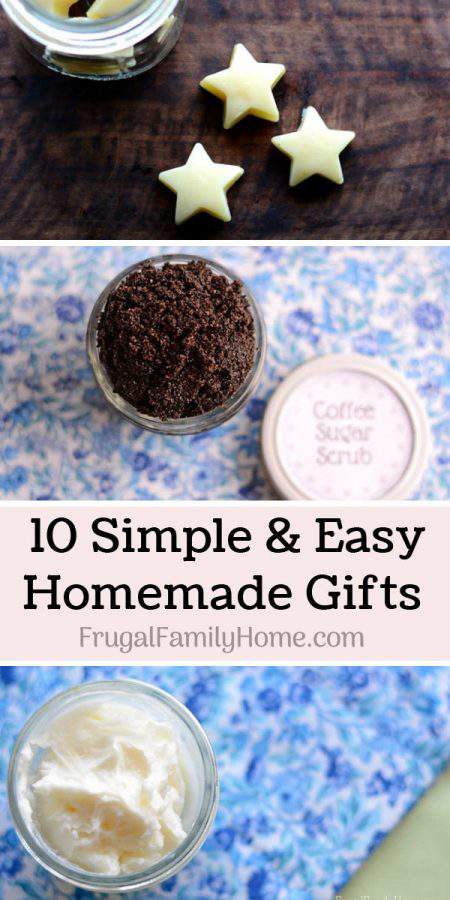 10 Simple and Easy Homemade Gift Ideas (anyone can make) - Frugal Family Home