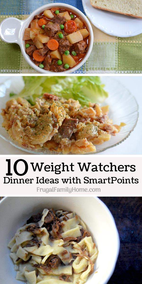 10 Easy Weight Watchers Meals with Smartpoints ~ This collection of Weight Watchers dinner recipes include meals that can be prepared in the crockpot or even made ahead. All of these recipes are with points so you don’t have to figure it out for yourself. These are all tried and true recipes our whole family enjoys eating.