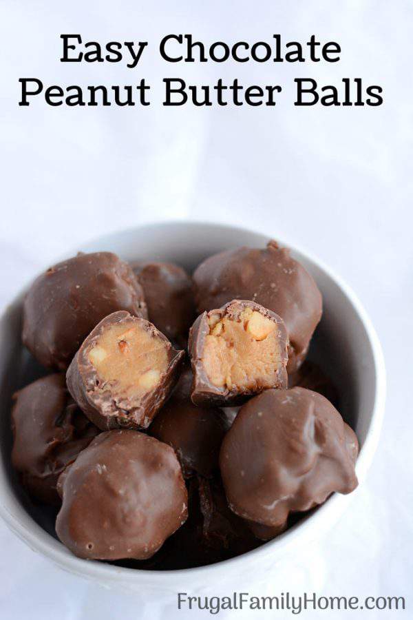 Chocolate Covered Peanut Butter Balls Recipe (with video instructions)