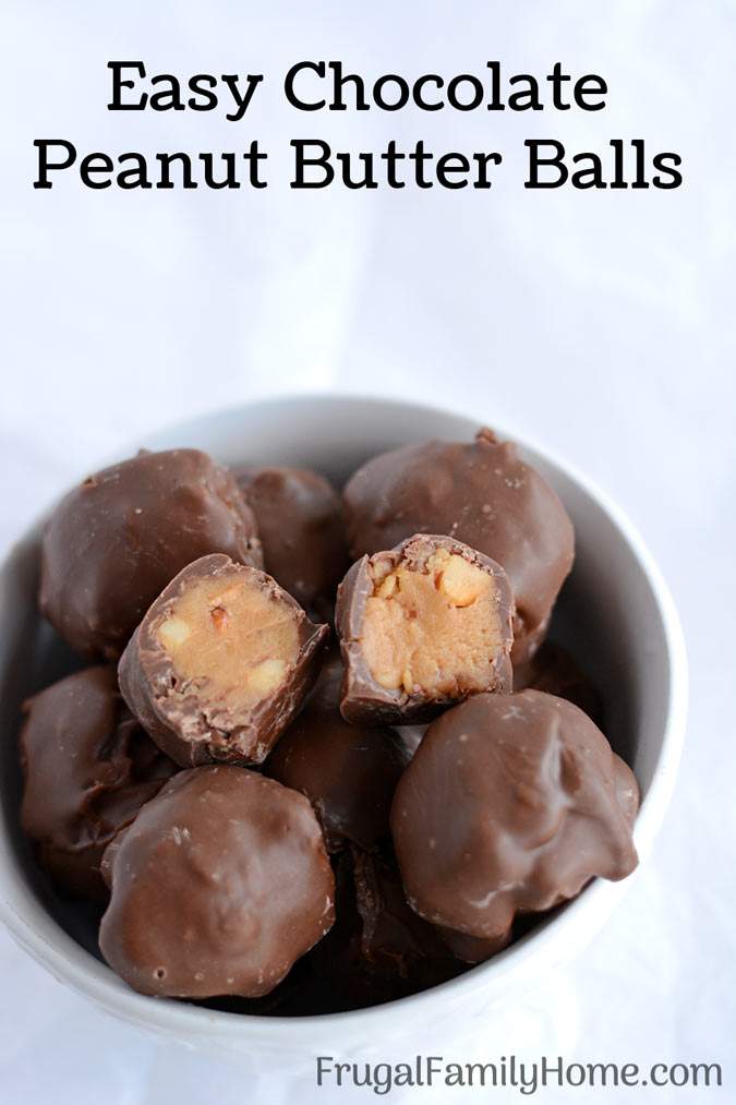 Chocolate Covered Peanut Butter Balls Recipe (with video instructions)