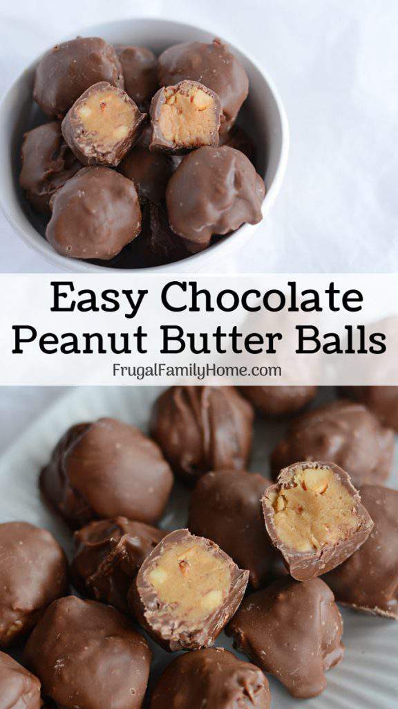 Chocolate Covered Peanut Butter Balls Recipe (with video instructions)