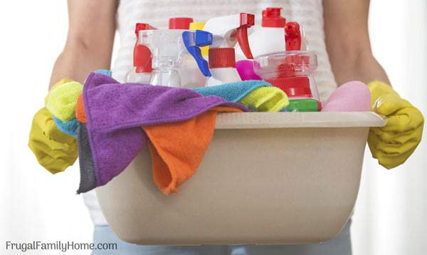 Frugal Spring Cleaning Supplies ~ No need for a million cleaning supplies when a few frugal ones can help you get your spring cleaning done.