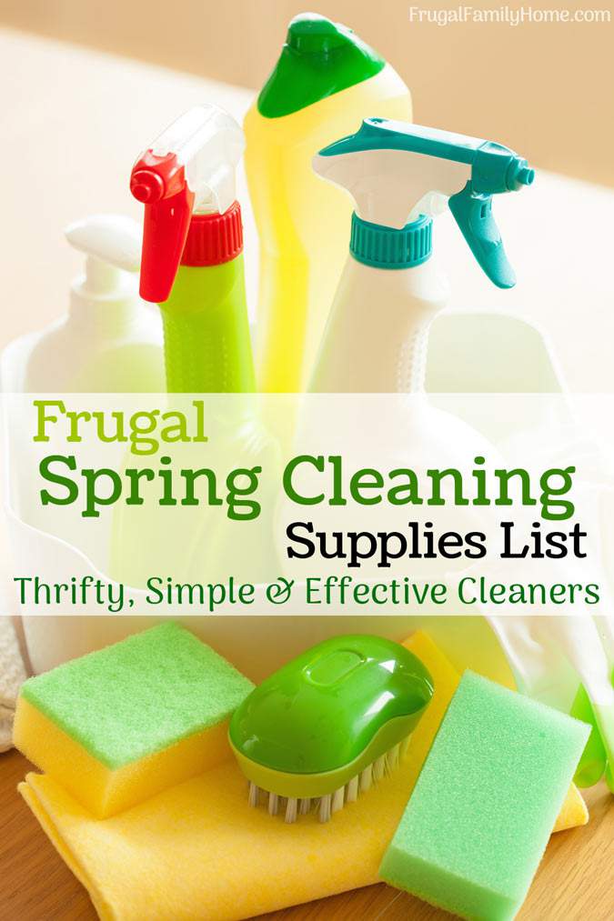 Frugal Spring Cleaning Supplies, Simple and Effective Cleaners
