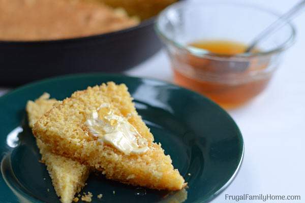 A yummy sweet cornbread recipe you can make from scratch in no time. I bake the cornbread in a skillet but it can be baked in a baking pan too.