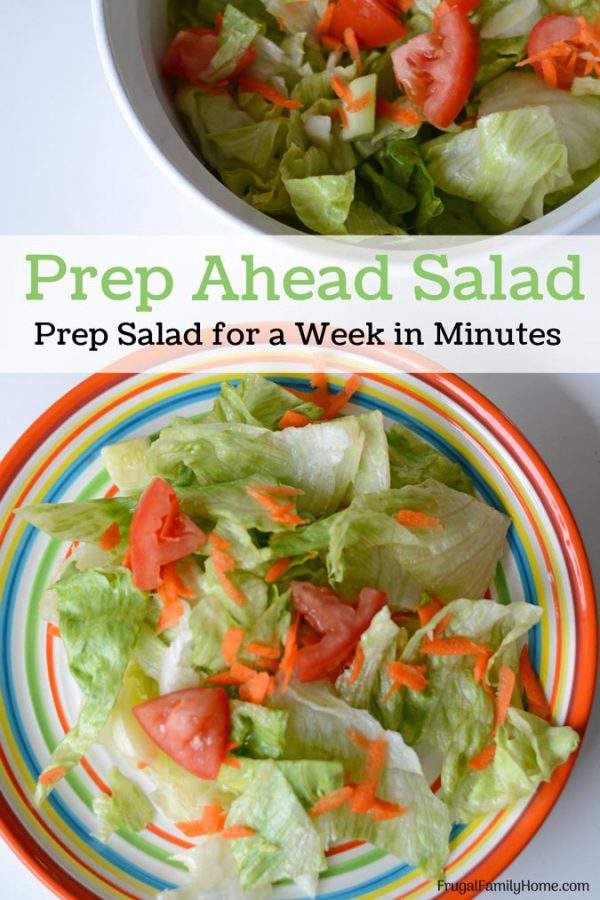 How to Prep Ahead Salad For the Whole Week | Frugal Family Home