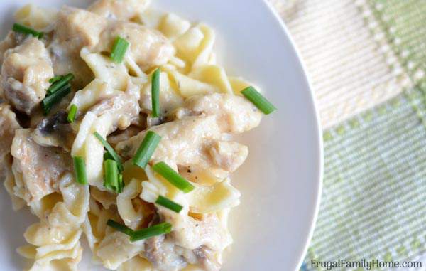 This is a simple and easy creamy mushroom chicken recipe. It’s a one pot dish that is great for the summer because you cook it in the skillet. It’s equally delicious served over pasta or rice and it can be made dairy free too.