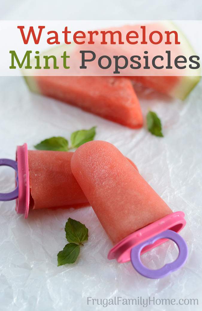 How to Make Homemade Watermelon Popsicles with mint. This is a simple, easy, and healthy recipe for watermelon mint popsicles that kids and adults will love. The added mint makes them cool and refreshing on a hot summer day.