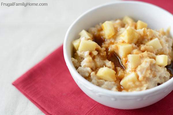 This is an easy breakfast recipe for caramel apple oatmeal. The brown sugar caramel topping is made dairy free and this recipe also has an option for making it gluten free too. The next time you have a caramel apple craving at breakfast make this recipe, it will hit the spot.