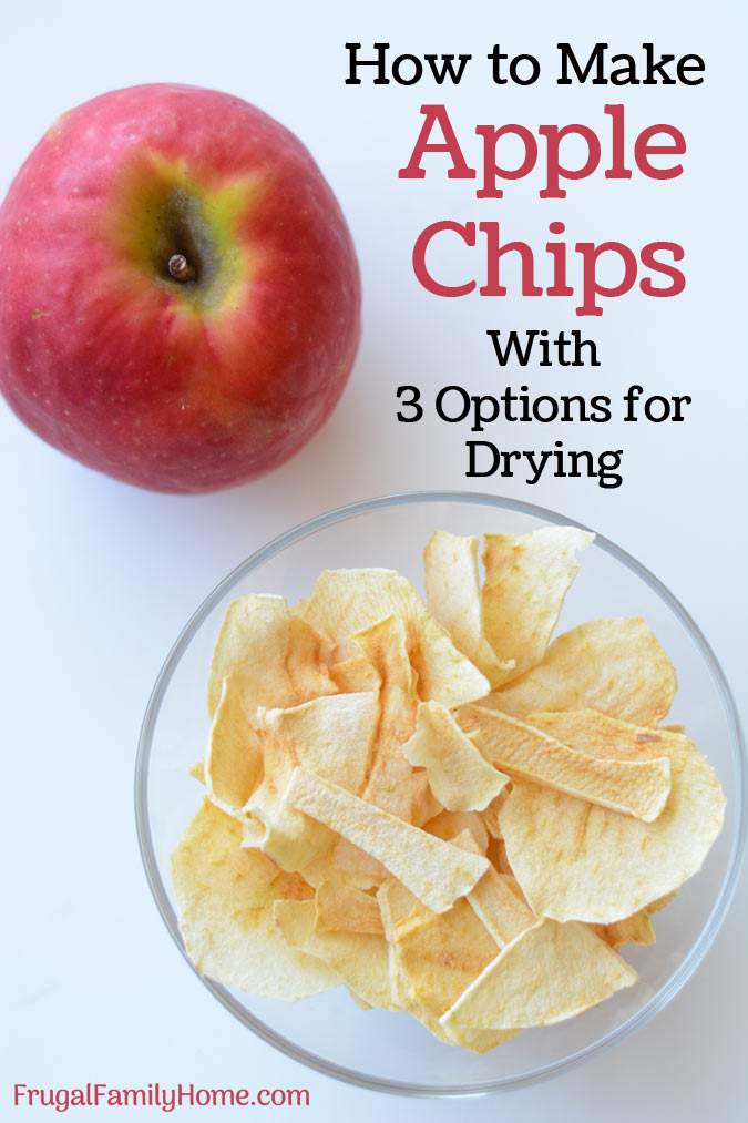 Homemade apple chips are simple, healthy and easy to make with this recipe. Only one ingredient needed. Plus I’ve shared three ways to dry your apple chips. I’m sure one of these methods will work for you.