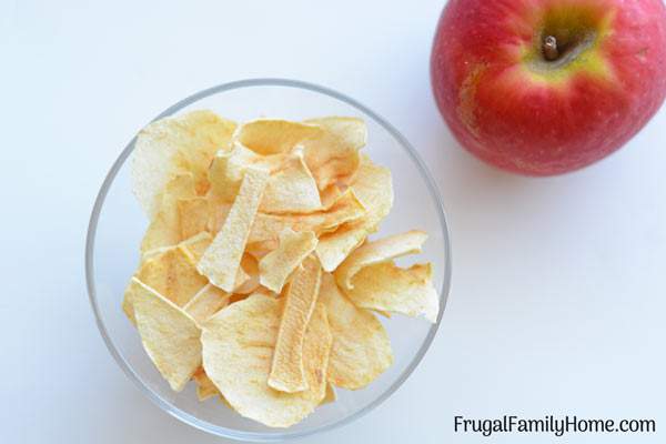 Homemade apple chips are simple, healthy and easy to make with this recipe. Only one ingredient needed. Plus I’ve shared three ways to dry your apple chips. I’m sure one of these methods will work for you.