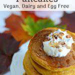 Easy Pumpkin Pancakes. These pumpkin spice pancakes are easy to make from scratch. I’ve included vegan options with no milk and no eggs. They are a healthy fall flavor pancake treat.