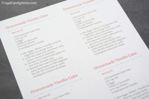 Easy homemade vanilla cake mix from scratch, this is an easy diy vanilla cake mix. It makes the best most moist cake ever. Grab the printable recipe and the printable labels too.