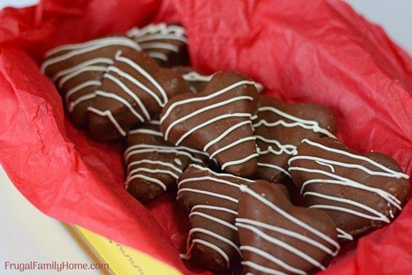 A box of raspberry cream chocolates for Valentine's day