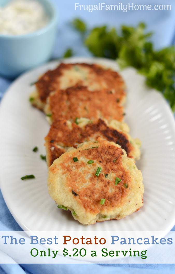Easy Potato Pancakes with Chives and Parsley - Frugal Family Home