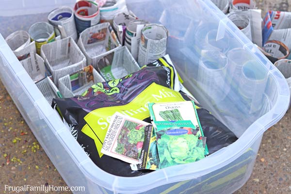 Supplies for the mini greenhouse