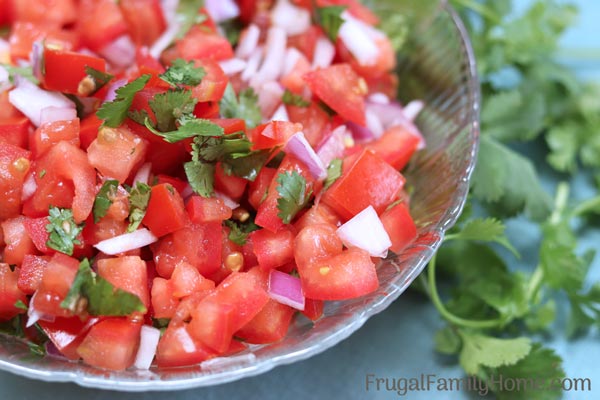 Fresh salsa recipe in a bowl