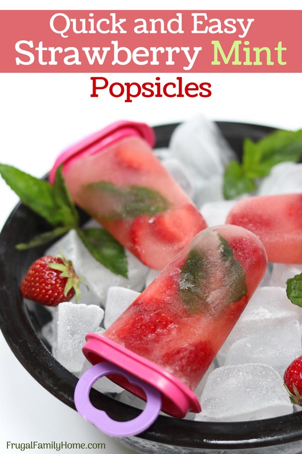 Strawberry mint popsicles banner photo