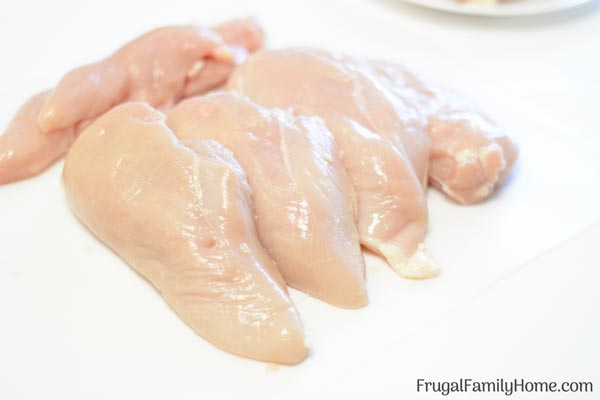 Chicken breast after deboning