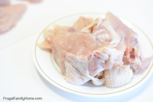 bone left over from deboning a chicken breast