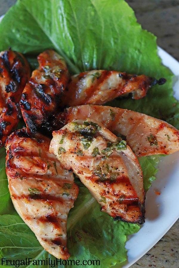 How to make garlic parsley chicken freezer meal photo of it cooked.