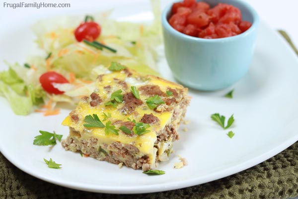 Under $1 a serving easy taco pie quiche