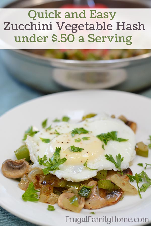 Easy Zucchini hash recipe served on a plate.