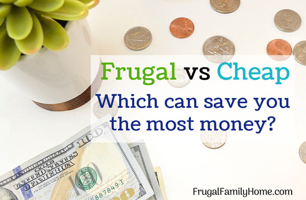 money displayed on a table to show frugal vs cheap.