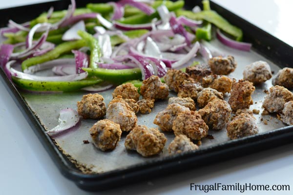 Ingredients for the meatball sandwich recipe.