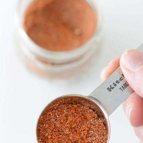 The finished homemade taco seasoning recipe