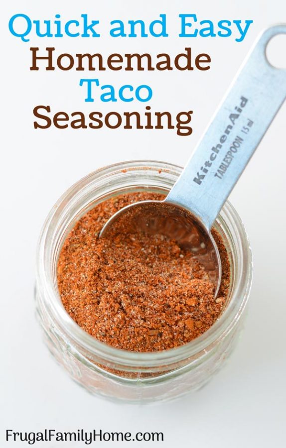 How To Make Homemade Taco Seasoning Recipe Keto And Gluten Free   Taco Seasoning Mix Banner 574x900 