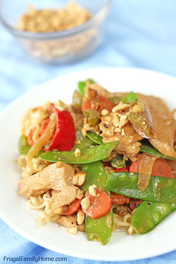 Plate of Thai Chicken Stir Fry