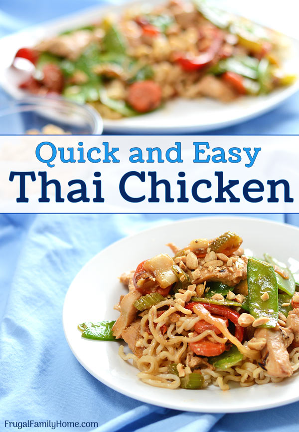 A serving of easy thai chicken