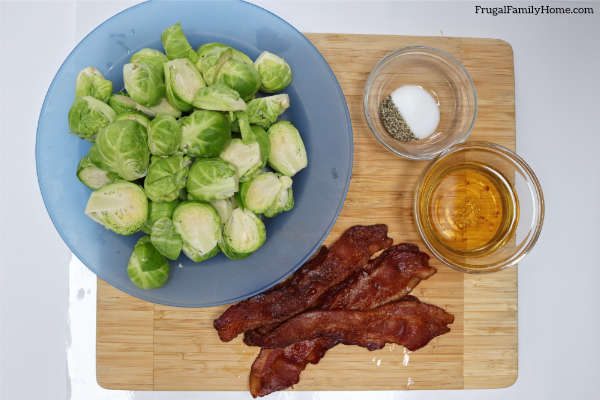 Ingredients for roasted brussel sprouts