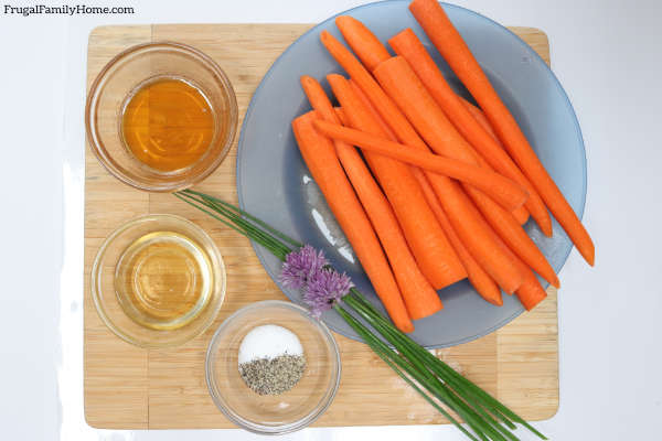 ingredients for roasted carrots with honey