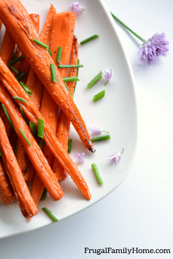 Roasted carrots ready to eat with honey glaze.