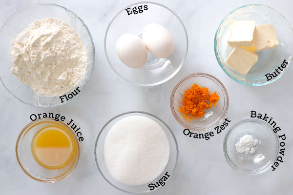 Ingredients for cookie bars