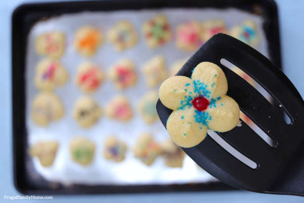 best Spritz cookie on spatula