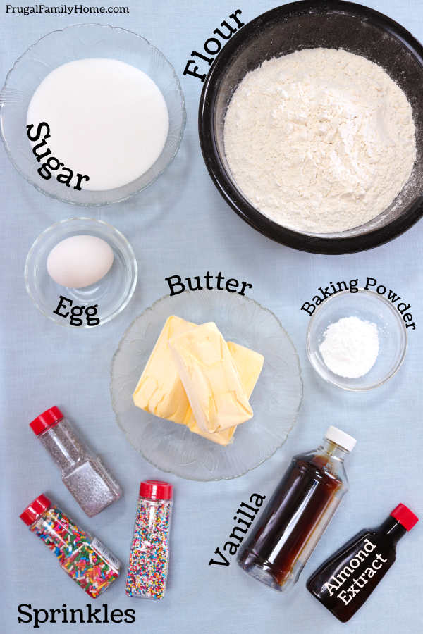 Ingredients for Spritz Cookie Recipe