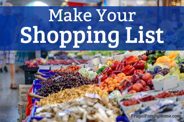 Grocery shopping with a meal plan