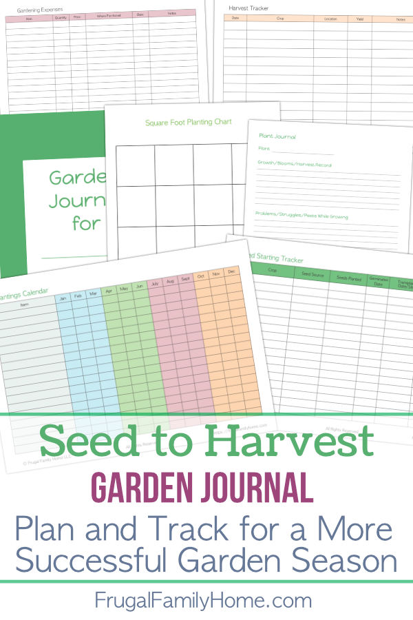 The pages in the garden journal