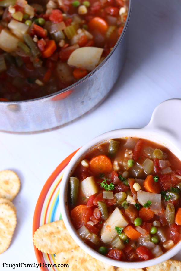 Vegetable Soup ready to serve.