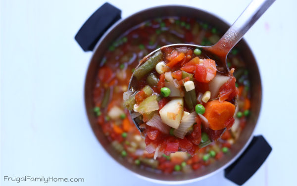 How to Make Vegetable Soup from Scratch with Video | Frugal Family Home