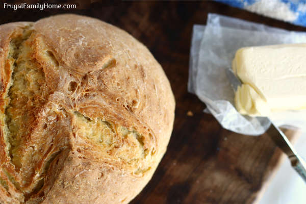 homemade bread with butter